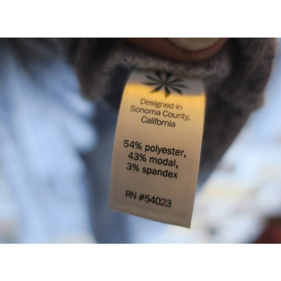 Athleta Luxe Pose Modal Blend Long Sleeve Round Neck Heathered Gray Tunic Top - Picture 5 of 7